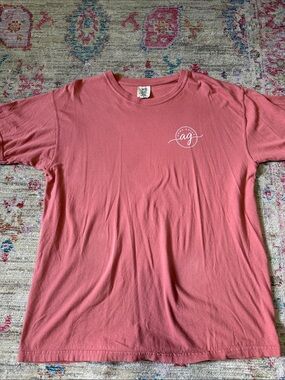 Anna Grace Short-Sleeve Crewneck Tee in Rose